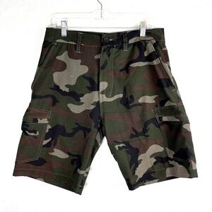 💣2/$20 CSG Camo Cargo Shorts‎ Men's 30 Camo Green Ripstop Hiking Y2K